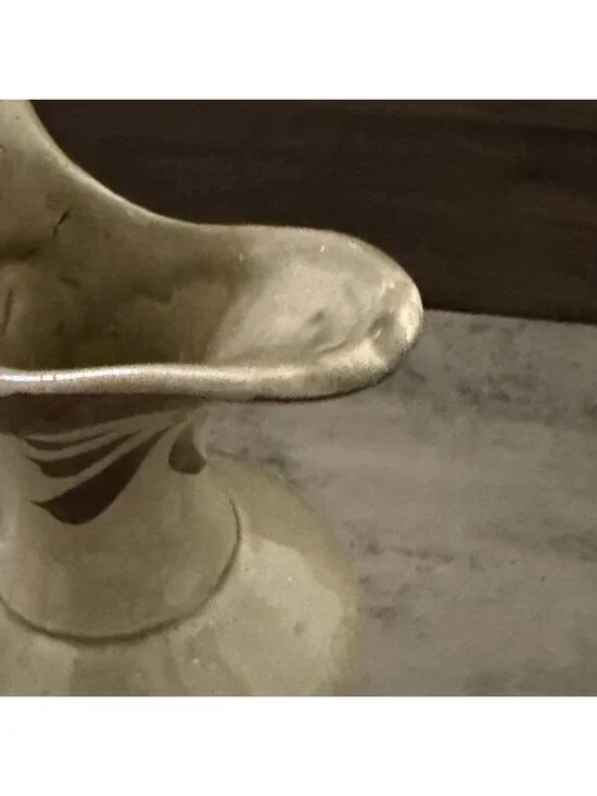 Vintage Tonala Mexico Hand Painted Yellow Bird Handled Ewer Pitcher Ceramic 12" - Picture 10 of 12